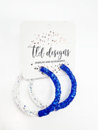 Two Tone Glitter Hoops-310 JEWELRY-TLD DESIGNS-Heathered Boho Boutique, Women's Fashion and Accessories in Palmetto, FL