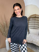 Waffle Baby Long Sleeve Top-120 LONG SLEEVE TOPS-ZENANA-Heathered Boho Boutique, Women's Fashion and Accessories in Palmetto, FL