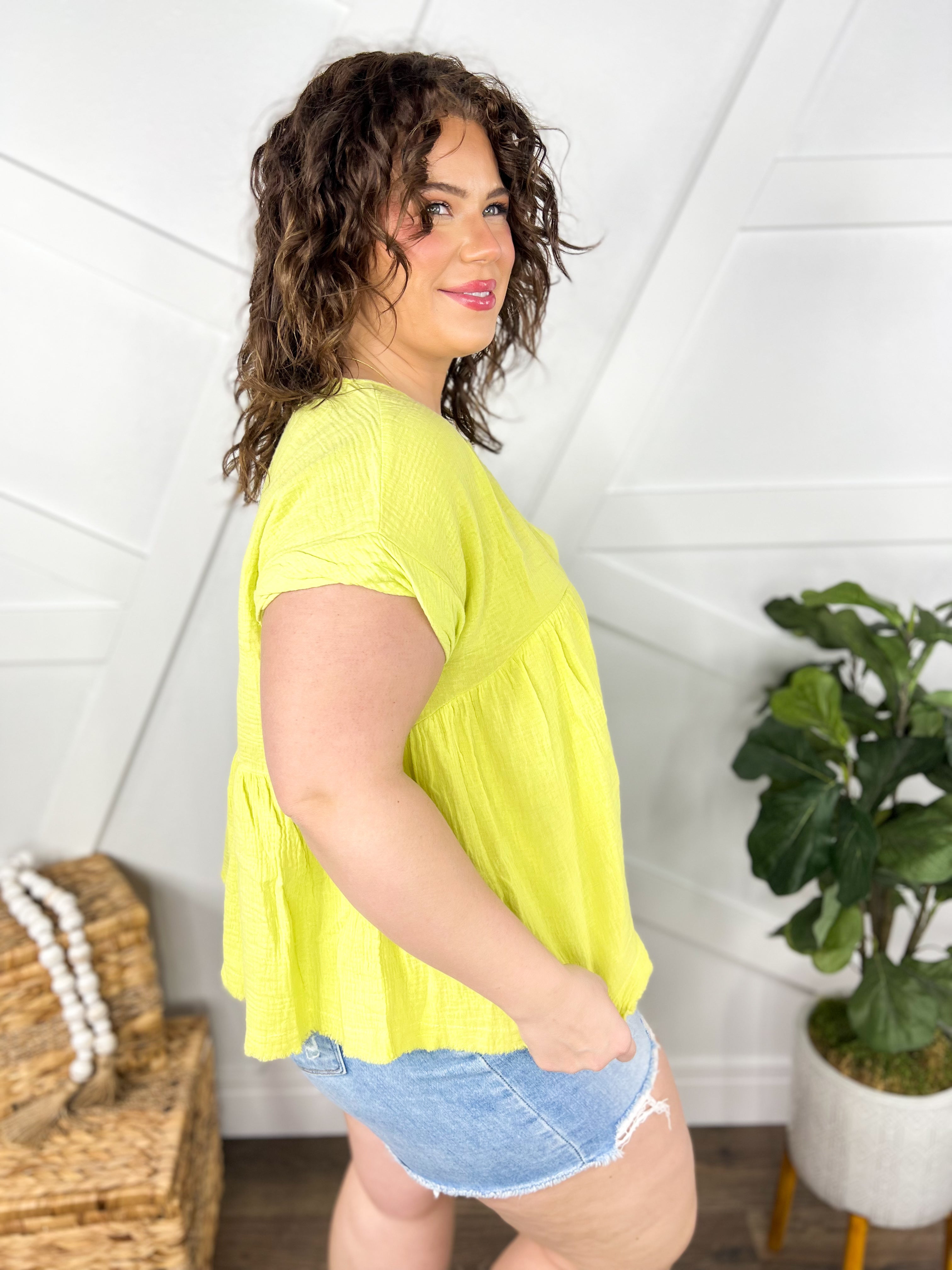 Free Spirit Blouse Top-110 Short Sleeve Top-Oddi-Heathered Boho Boutique, Women's Fashion and Accessories in Palmetto, FL