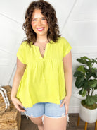 Free Spirit Blouse Top-110 Short Sleeve Top-Oddi-Heathered Boho Boutique, Women's Fashion and Accessories in Palmetto, FL