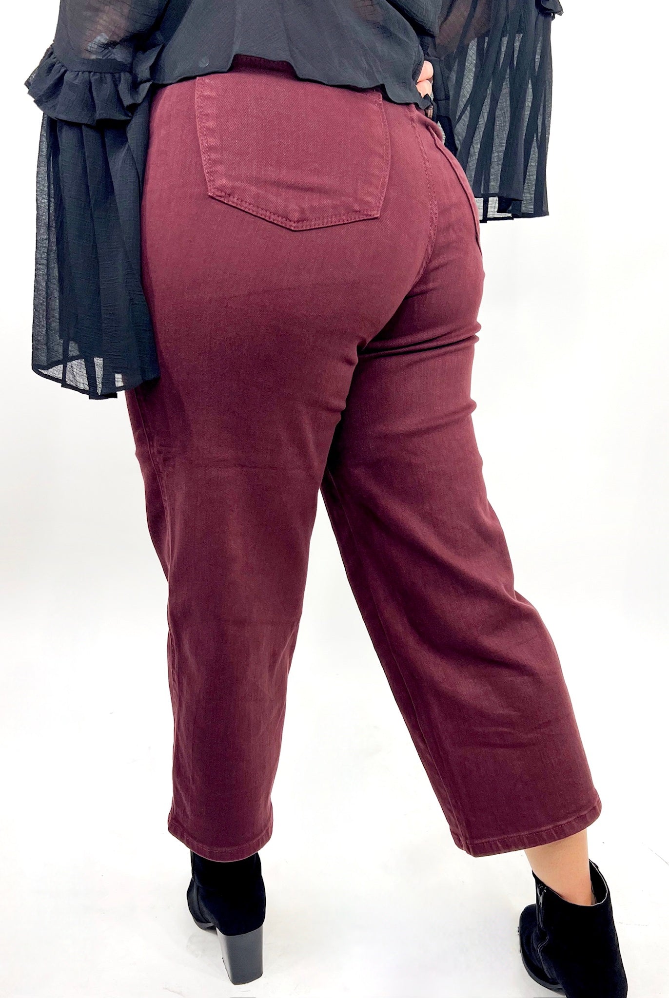 Cecilia Tummy Control Wide Crop by Judy Blue-190 Jeans-Judy Blue-Heathered Boho Boutique, Women's Fashion and Accessories in Palmetto, FL