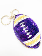 Sequined Football Key Chain-340 Other Accessories-Joia Trading-Heathered Boho Boutique, Women's Fashion and Accessories in Palmetto, FL