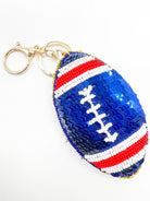 Sequined Football Key Chain-340 Other Accessories-Joia Trading-Heathered Boho Boutique, Women's Fashion and Accessories in Palmetto, FL