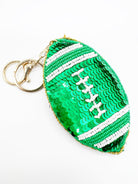 Sequined Football Key Chain-340 Other Accessories-Joia Trading-Heathered Boho Boutique, Women's Fashion and Accessories in Palmetto, FL