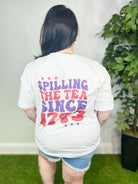 Spilling the Tea Since 1773 Graphic Tee-130 Graphic Tees-Heathered Boho-Heathered Boho Boutique, Women's Fashion and Accessories in Palmetto, FL