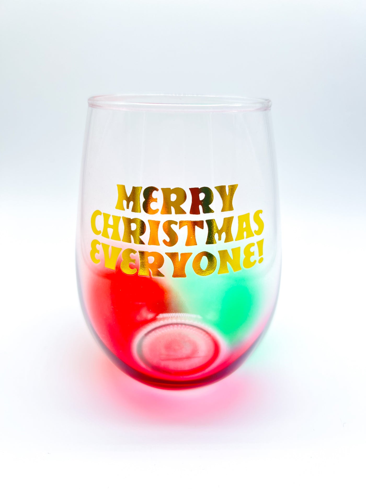Merry Xmas Everyone Stemless Wine Glass