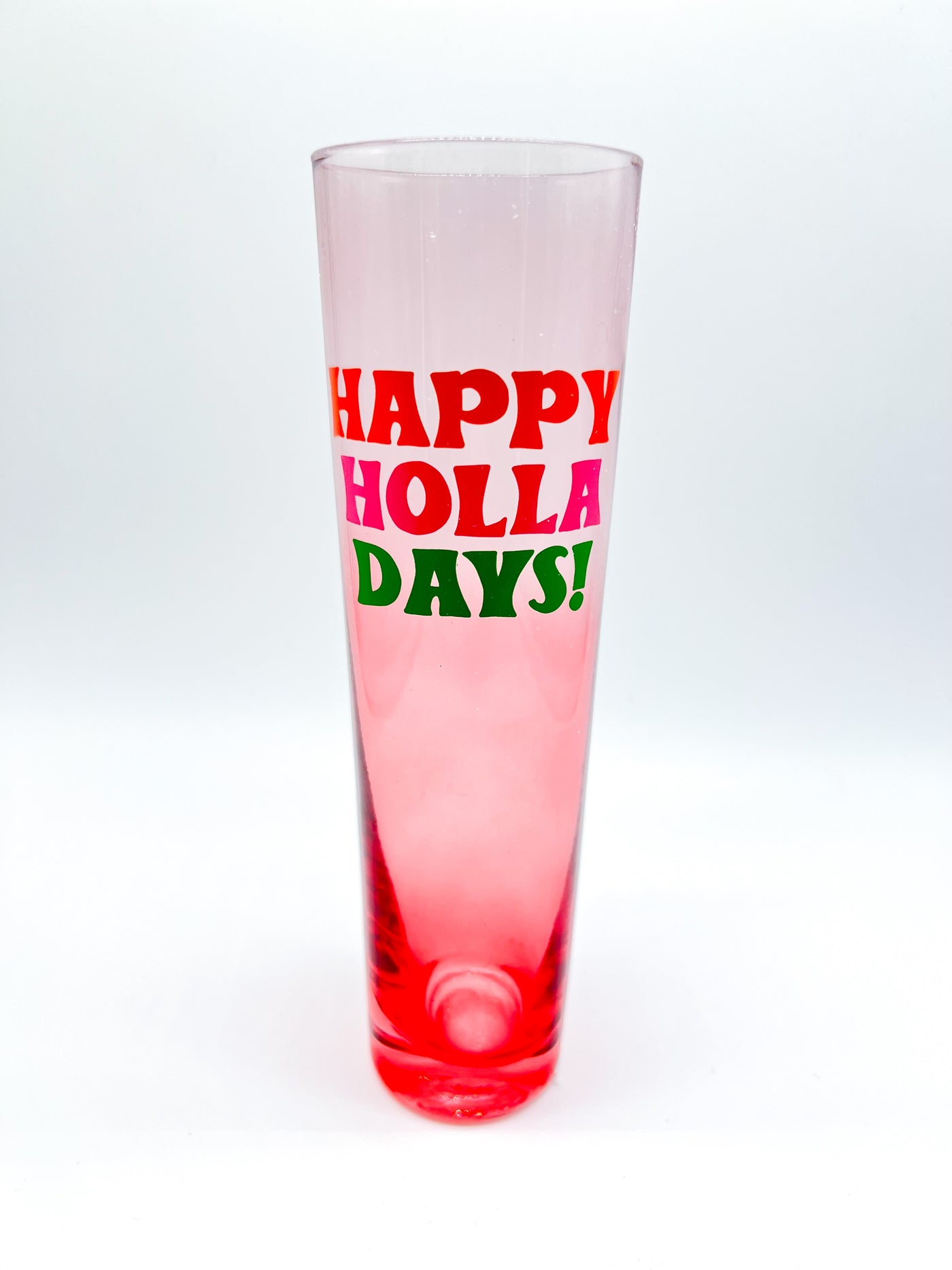 Happy Holla Days Champagne Glass