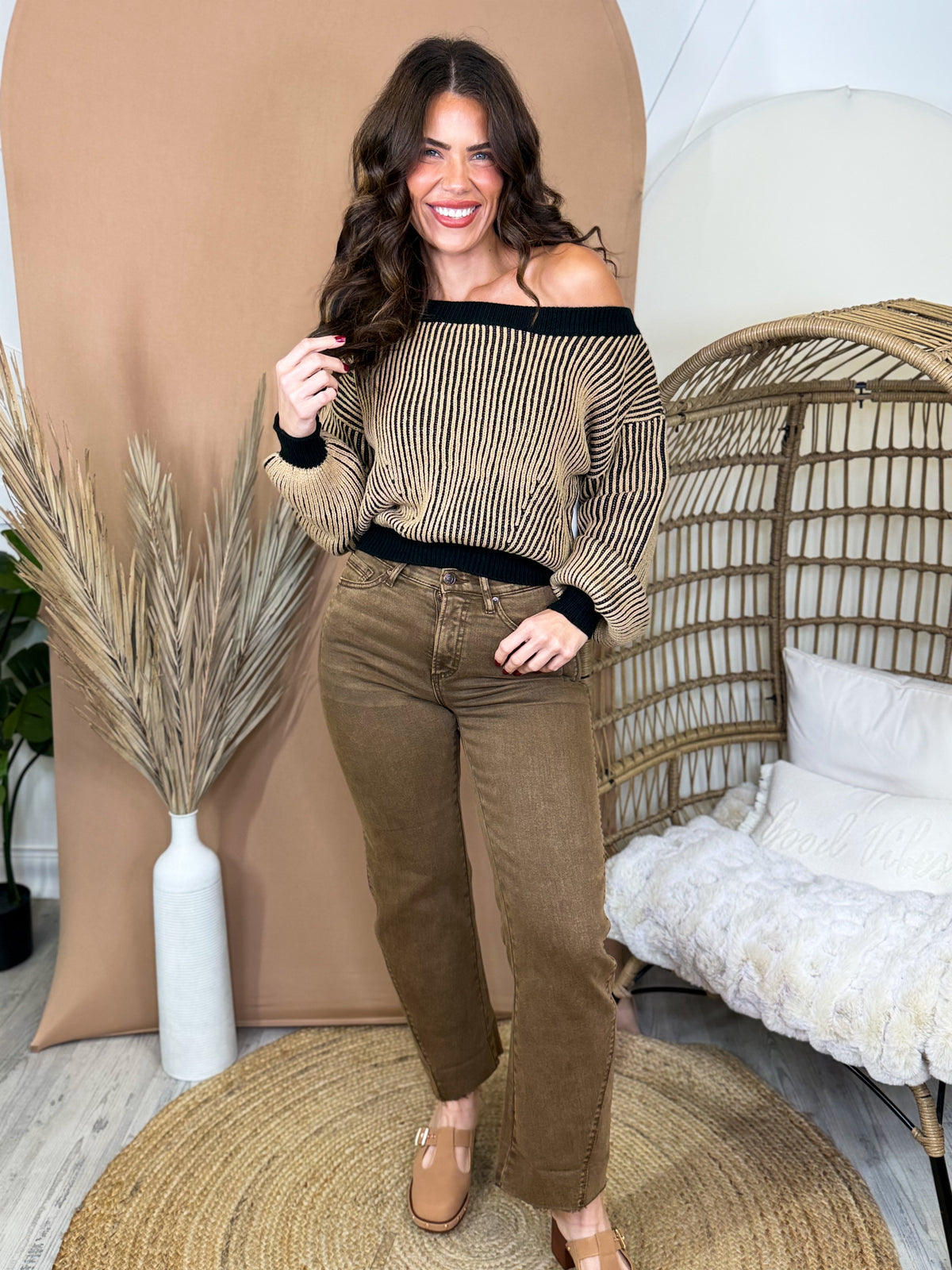 Cuffed & Collected Straight Leg Jeans by Saige-190 JEANS-SAIGE DENIM-Heathered Boho Boutique, Women's Fashion and Accessories in Palmetto, FL