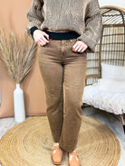 Cuffed & Collected Straight Leg Jeans by Saige-190 JEANS-SAIGE DENIM-Heathered Boho Boutique, Women's Fashion and Accessories in Palmetto, FL