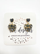 Black Diamond Earring-310 Jewelry-TLD DESIGNS-Heathered Boho Boutique, Women's Fashion and Accessories in Palmetto, FL