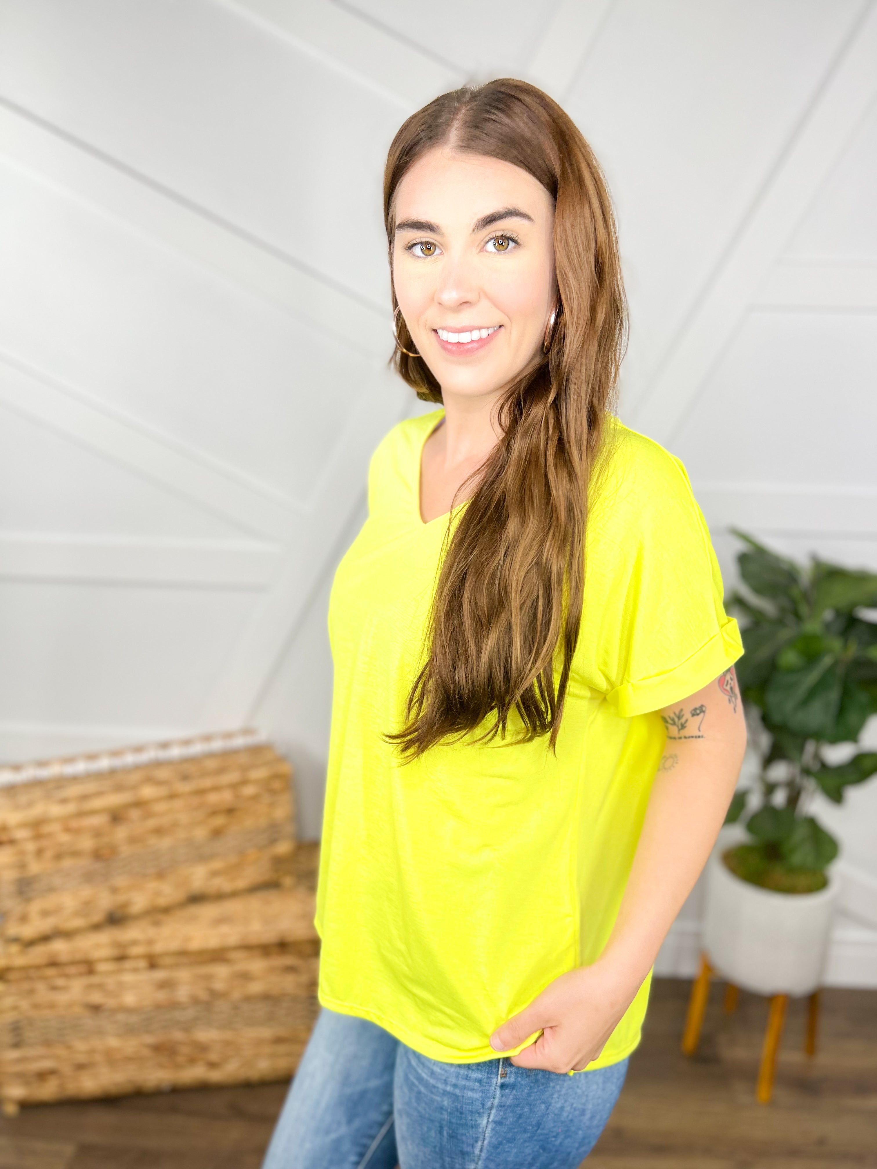 RESTOCK : Staple Short Sleeve Top-110 Short Sleeve Top-DEAR SCARLETT-Heathered Boho Boutique, Women's Fashion and Accessories in Palmetto, FL