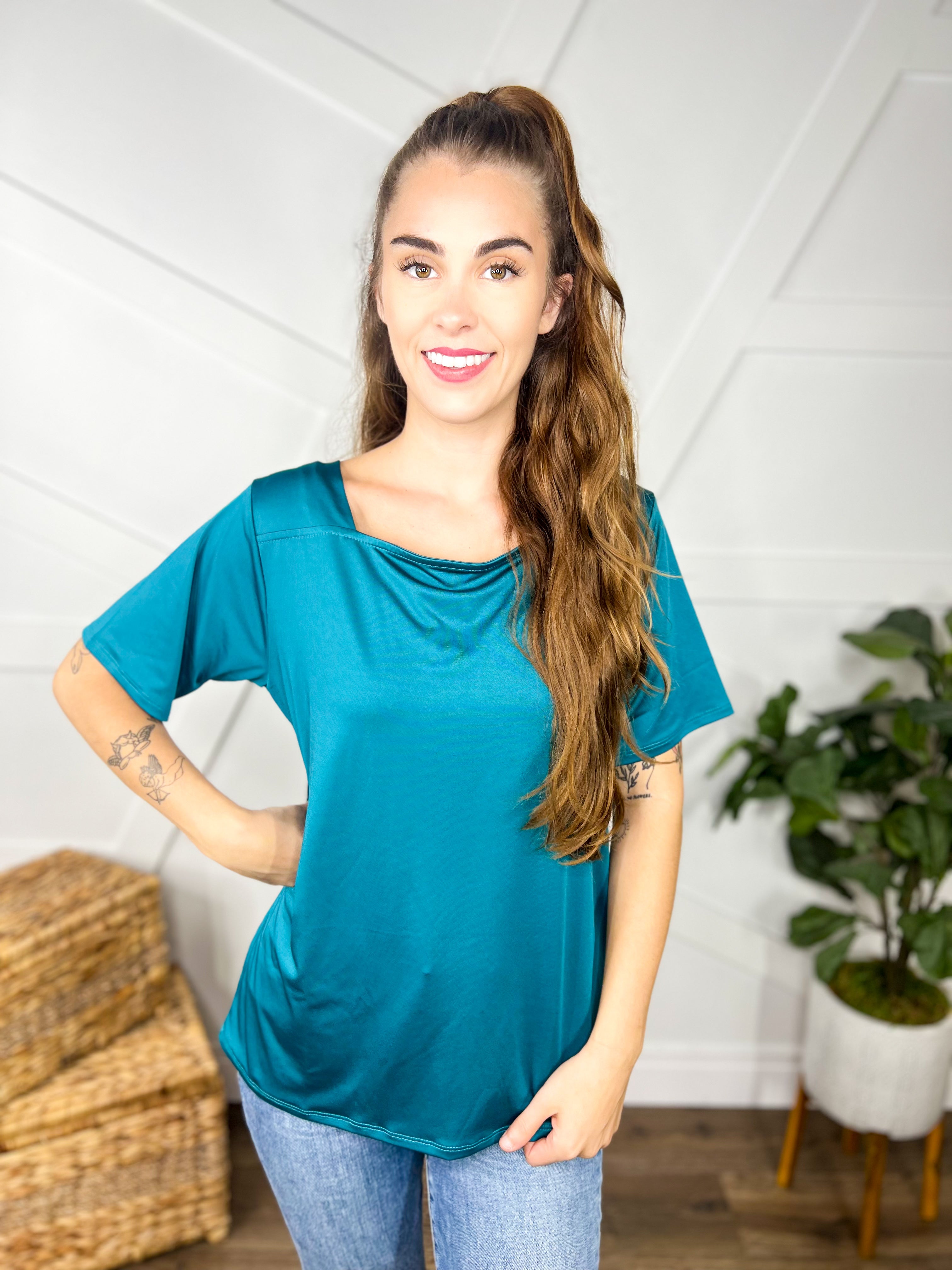 Cutting Loose Top-110 Short Sleeve Top-Sew In Love-Heathered Boho Boutique, Women's Fashion and Accessories in Palmetto, FL