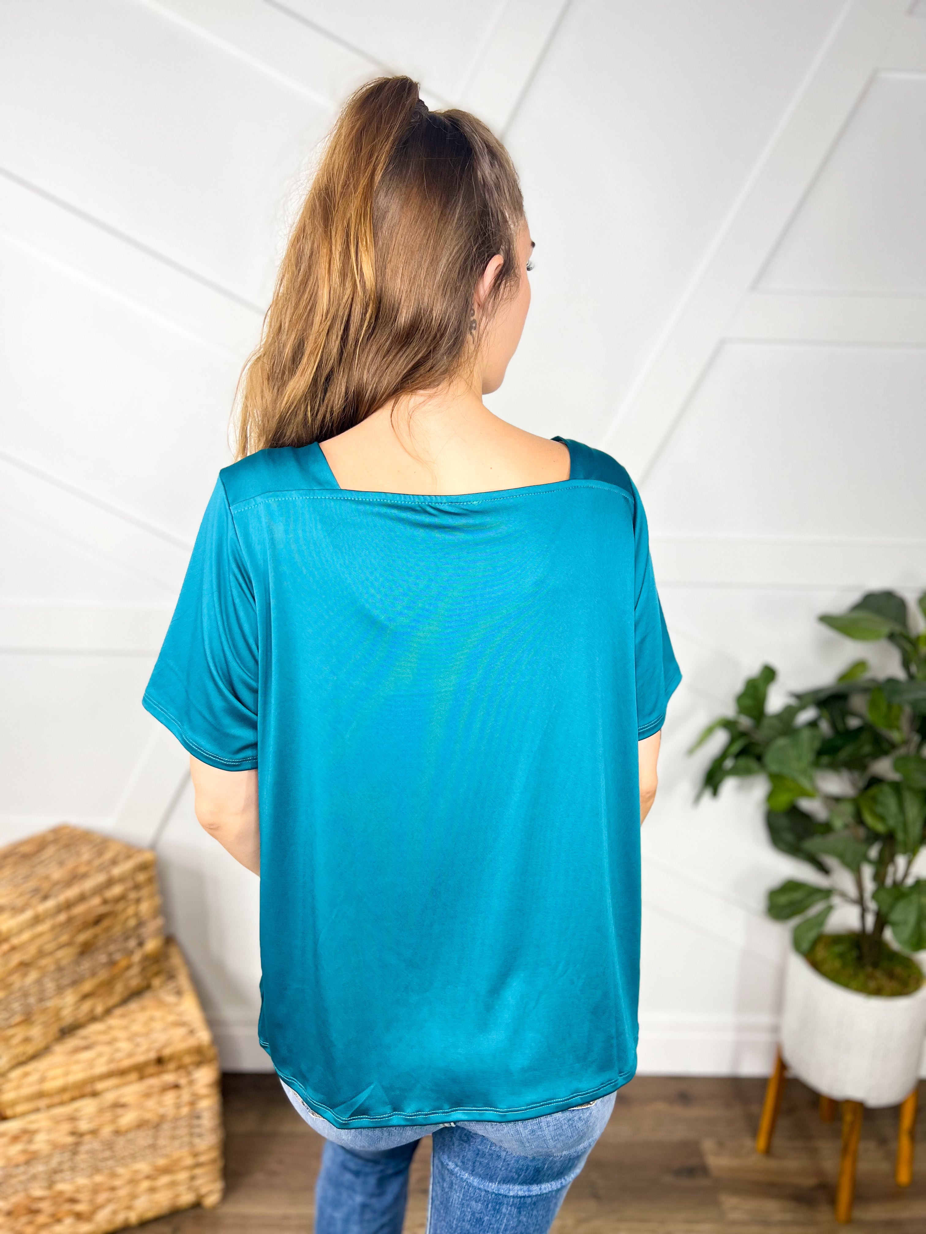 Cutting Loose Top-110 Short Sleeve Top-Sew In Love-Heathered Boho Boutique, Women's Fashion and Accessories in Palmetto, FL