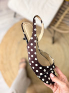 Keepsake Heels - Brown Dot-350 SHOES-JP Orginal-Heathered Boho Boutique, Women's Fashion and Accessories in Palmetto, FL