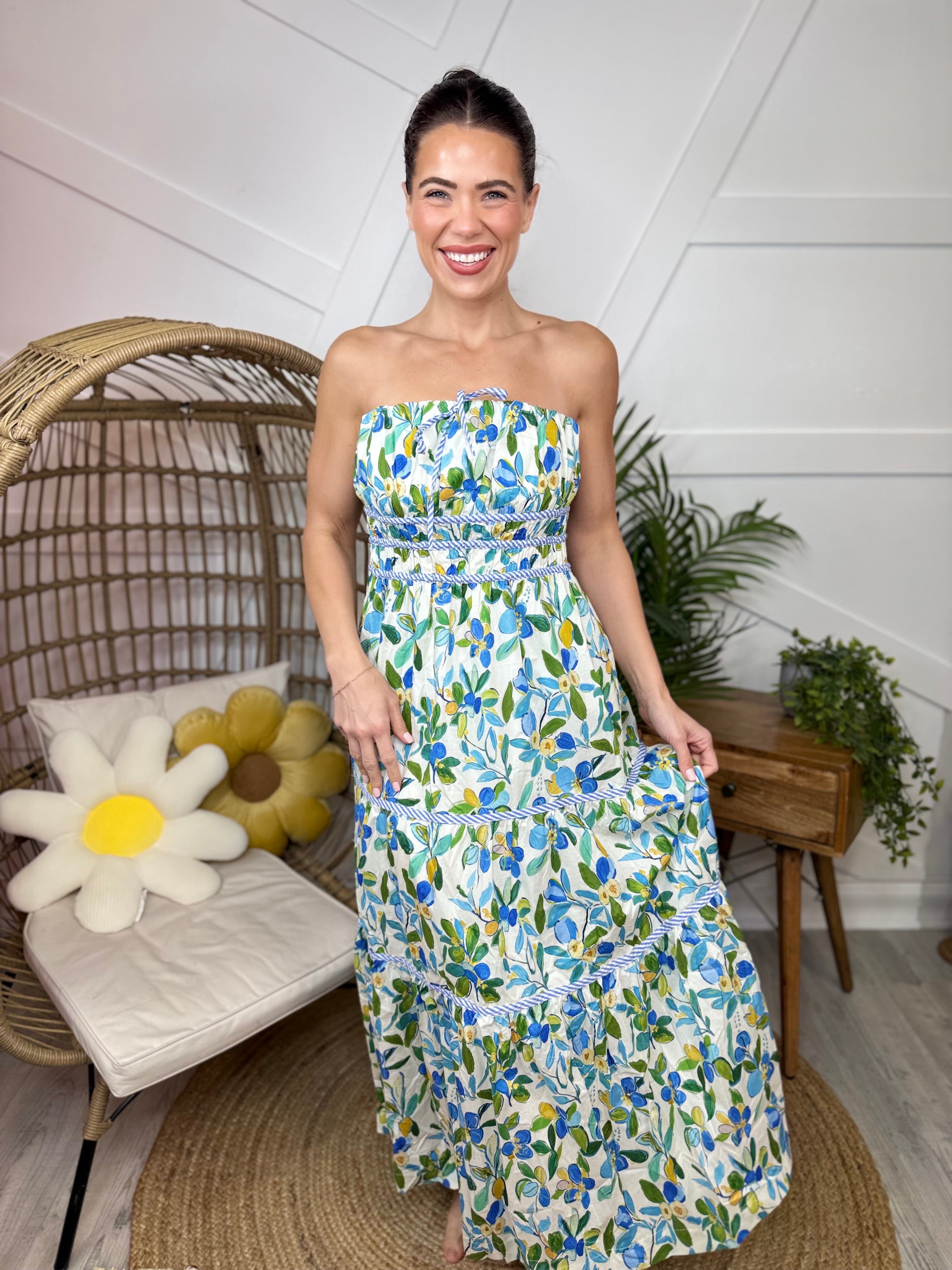 Sunkissed Citrus Dress-230 DRESSES/JUMPSUITS/ROMPERS-EE:Some-Heathered Boho Boutique, Women's Fashion and Accessories in Palmetto, FL