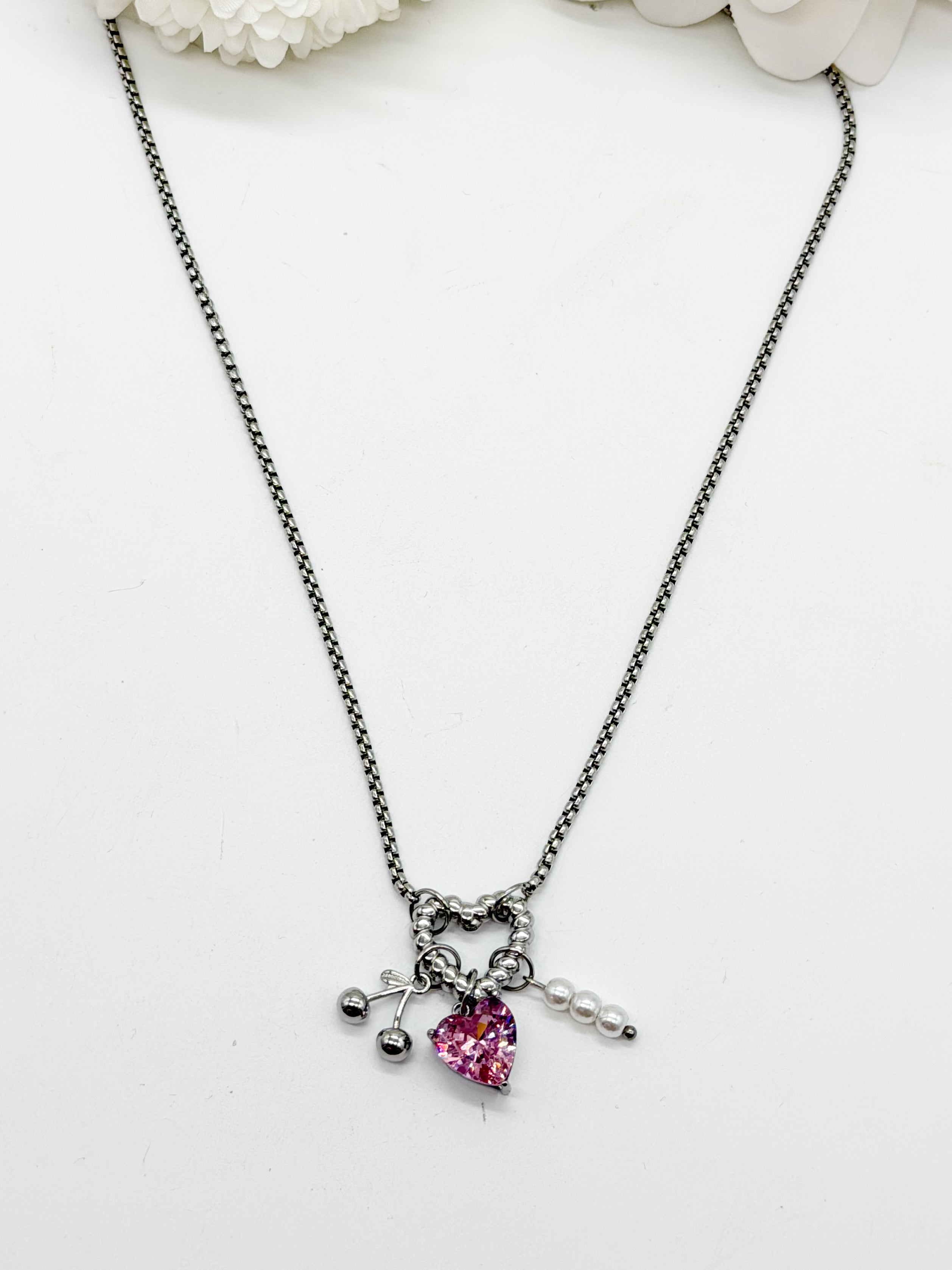 Sweetheart Charm Waterproof Necklace-310 Jewelry-NIHAO JEWELRY-Heathered Boho Boutique, Women's Fashion and Accessories in Palmetto, FL