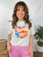 Beach Sunset in my Heart Graphic Tee-130 Graphic Tees-Heathered Boho-Heathered Boho Boutique, Women's Fashion and Accessories in Palmetto, FL