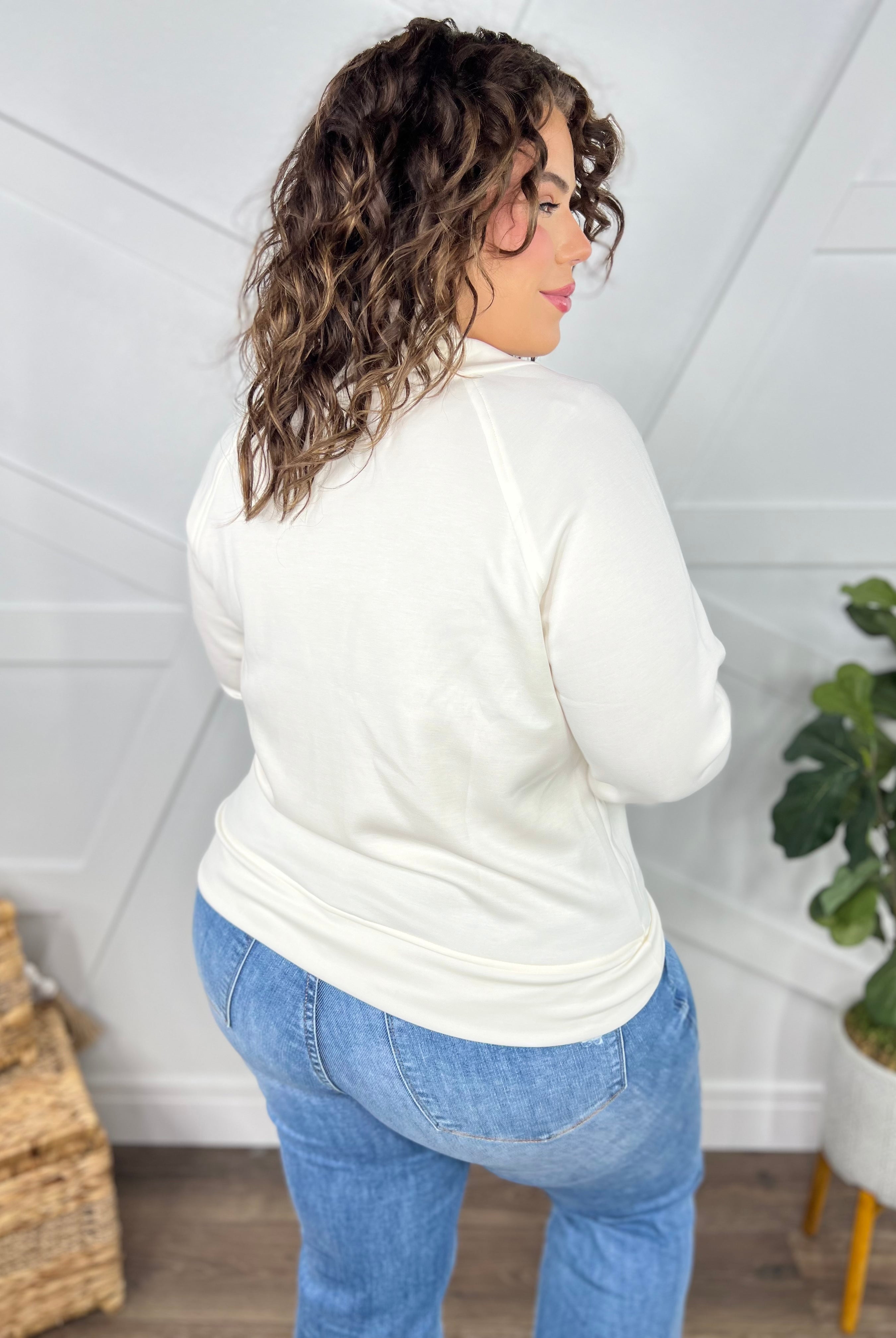 Make Memories Cowl Neck Top-120 Long Sleeve Tops-White Birch-Heathered Boho Boutique, Women's Fashion and Accessories in Palmetto, FL