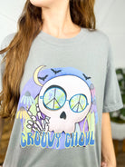 Groovy Ghoul Graphic Tee-130 Graphic Tees-Heathered Boho-Heathered Boho Boutique, Women's Fashion and Accessories in Palmetto, FL