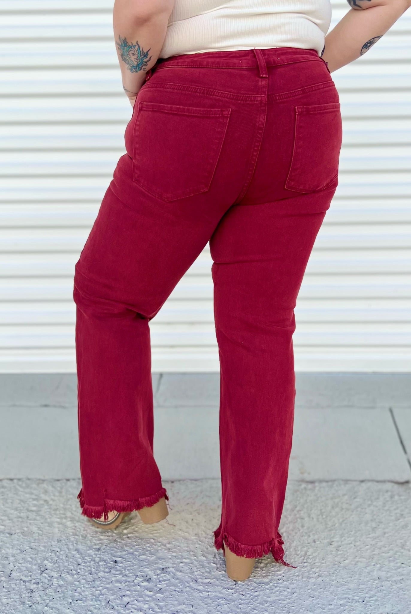 Feel the Love Cropped Straight Leg by Risen-190 Jeans-Risen Jeans-Heathered Boho Boutique, Women's Fashion and Accessories in Palmetto, FL
