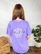 Custom Violet Heathered Boho Graphic Tee-130 Graphic Tees-Heathered Boho-Heathered Boho Boutique, Women's Fashion and Accessories in Palmetto, FL