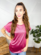 RESTOCK : Now & Again Top-110 Short Sleeve Top-Sew In Love-Heathered Boho Boutique, Women's Fashion and Accessories in Palmetto, FL