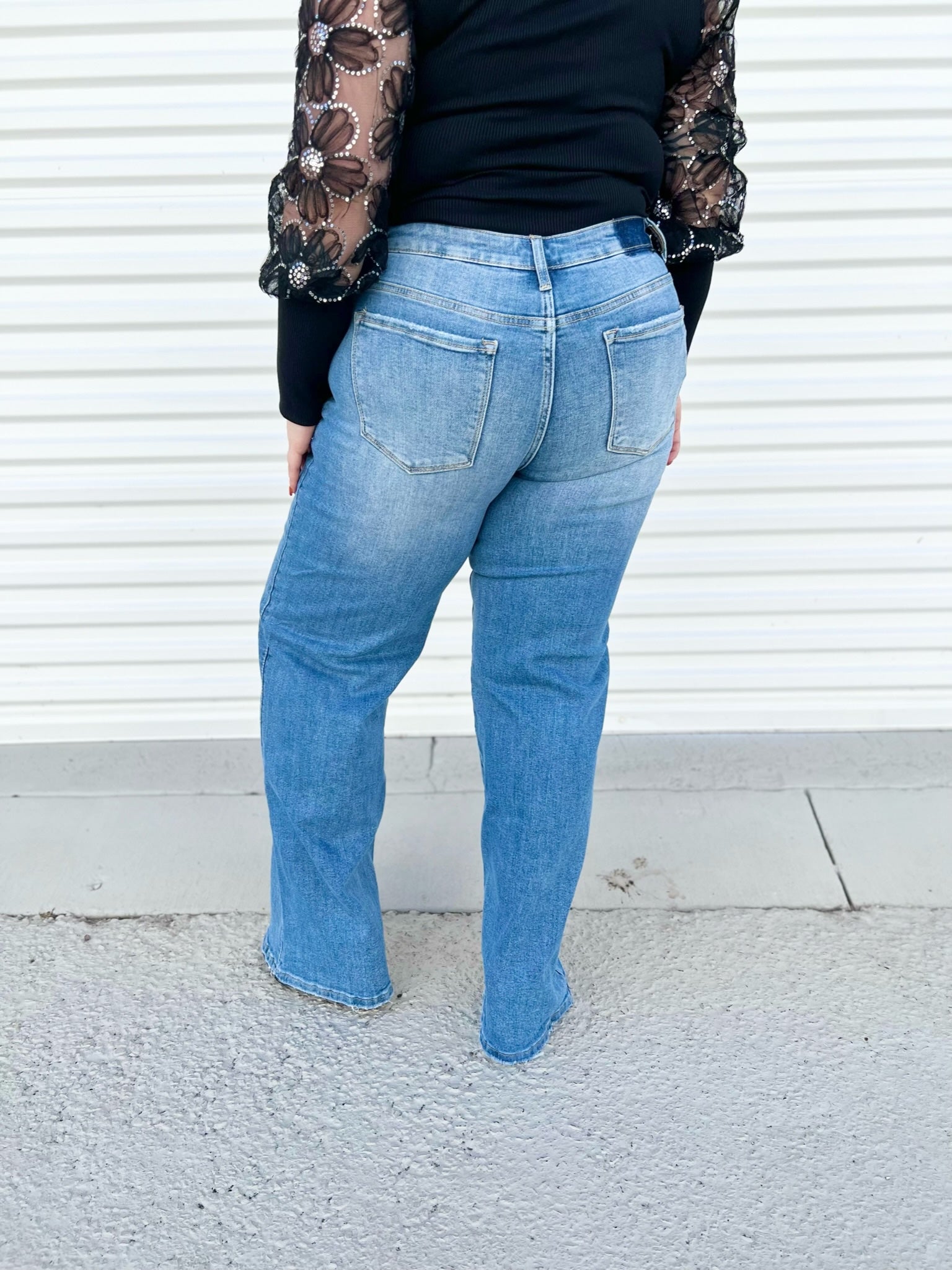 Crossing the Line Wide Leg by Risen Jeans-190 Jeans-Risen Jeans-Heathered Boho Boutique, Women's Fashion and Accessories in Palmetto, FL