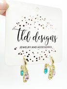 Colored Raindrops Earrings-310 Jewelry-TLD DESIGNS-Heathered Boho Boutique, Women's Fashion and Accessories in Palmetto, FL