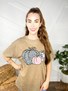 Pumpkin Trio Graphic Tee-130 Graphic Tees-Heathered Boho-Heathered Boho Boutique, Women's Fashion and Accessories in Palmetto, FL