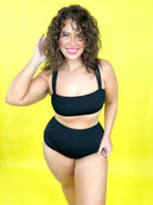 Festival Ready 3 piece Swim Set In Black-300 Swimwear-Davi & Dani-Heathered Boho Boutique, Women's Fashion and Accessories in Palmetto, FL