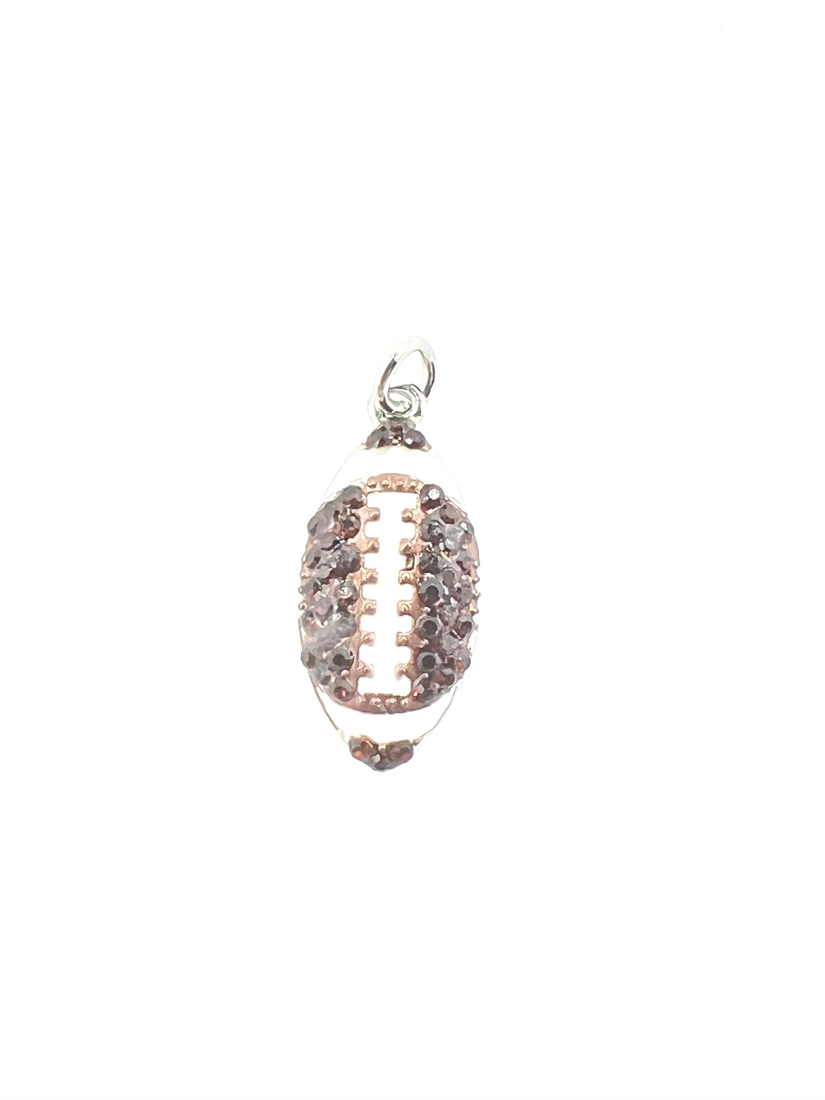 Game Day Bling Football Charm-310 Jewelry-TLD DESIGNS-Heathered Boho Boutique, Women's Fashion and Accessories in Palmetto, FL