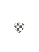 Game Day Black Checkered Heart Charm-310 Jewelry-TLD DESIGNS-Heathered Boho Boutique, Women's Fashion and Accessories in Palmetto, FL