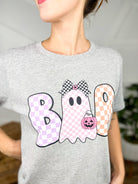 Boo Girl Kids Graphic Tee-130 Graphic Tees-Heathered Boho-Heathered Boho Boutique, Women's Fashion and Accessories in Palmetto, FL