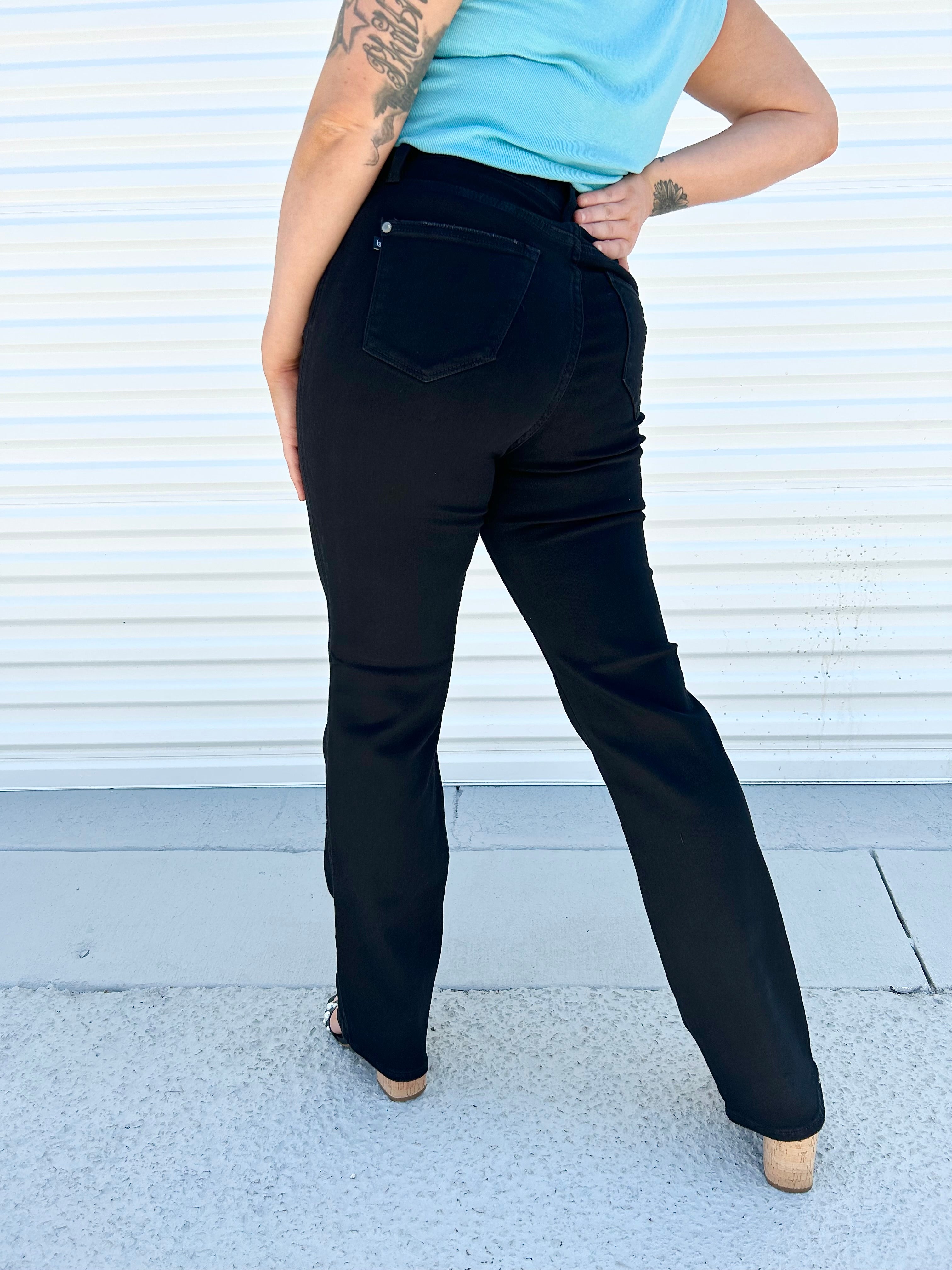 Dark Knight Straight Leg by Judy Blue-190 Jeans-Judy Blue-Heathered Boho Boutique, Women's Fashion and Accessories in Palmetto, FL