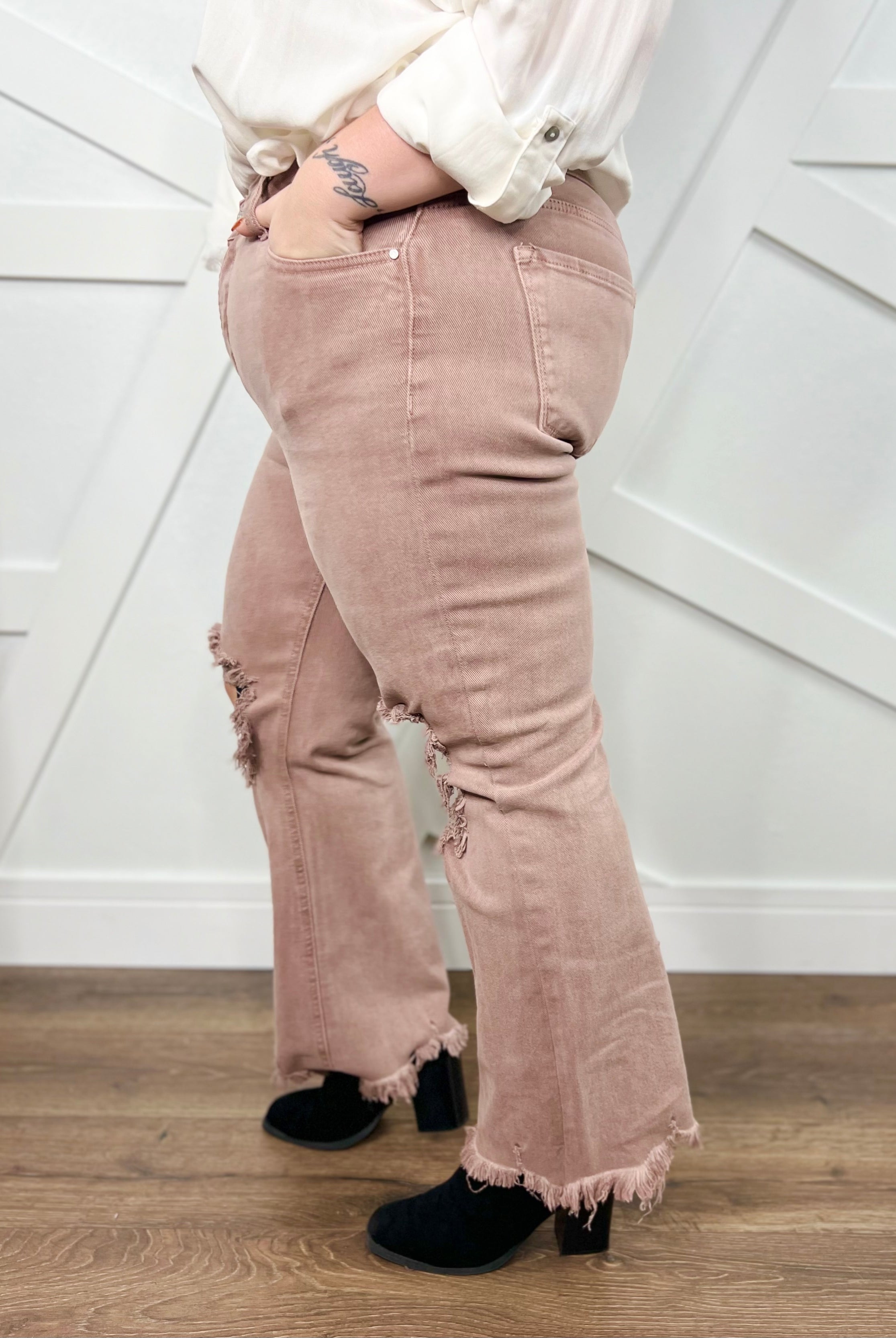 Defining Limits Straight Leg by Risen-190 Jeans-Risen Jeans-Heathered Boho Boutique, Women's Fashion and Accessories in Palmetto, FL