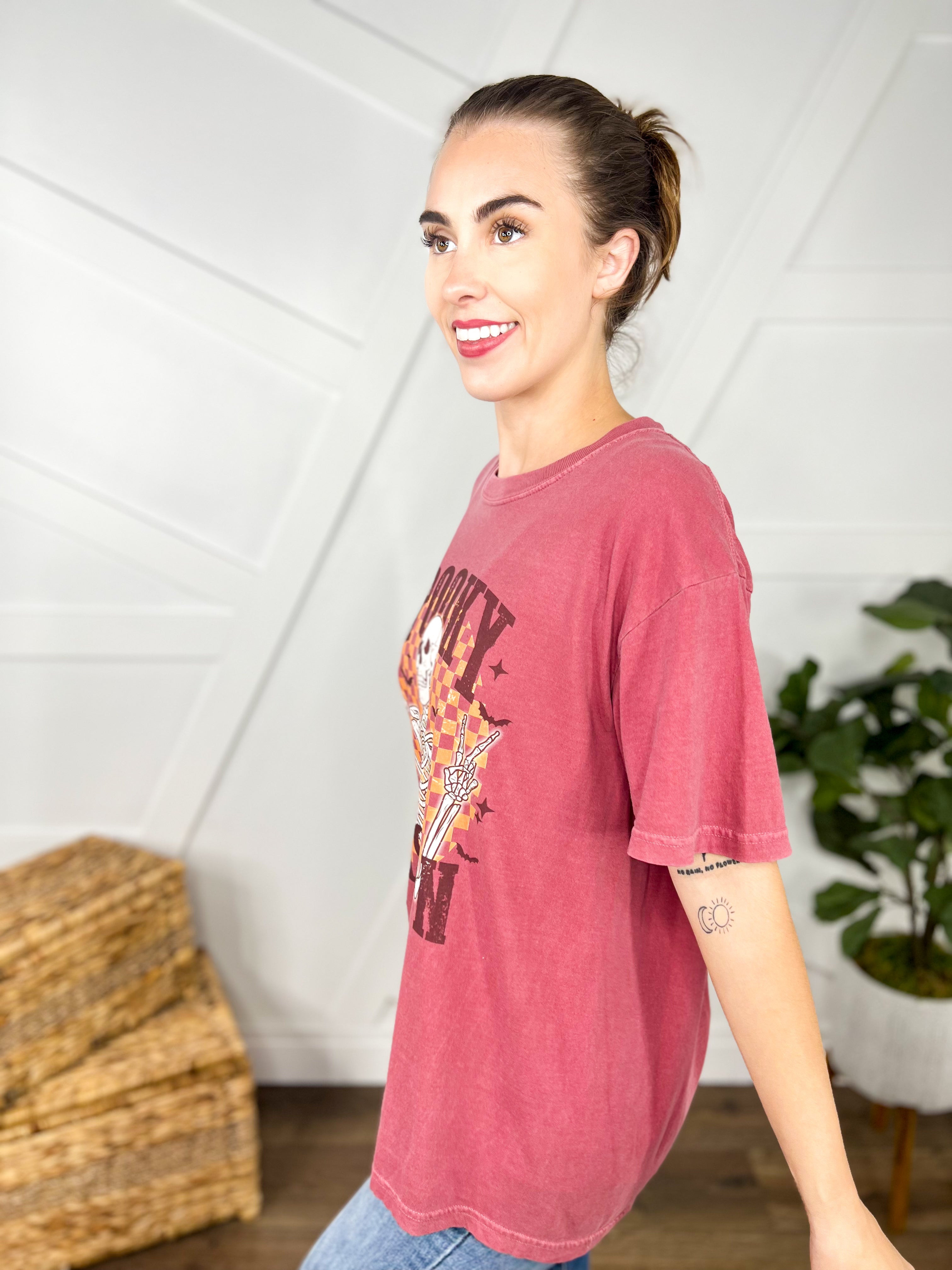 Spooky Season Graphic Tee-130 Graphic Tees-Heathered Boho-Heathered Boho Boutique, Women's Fashion and Accessories in Palmetto, FL