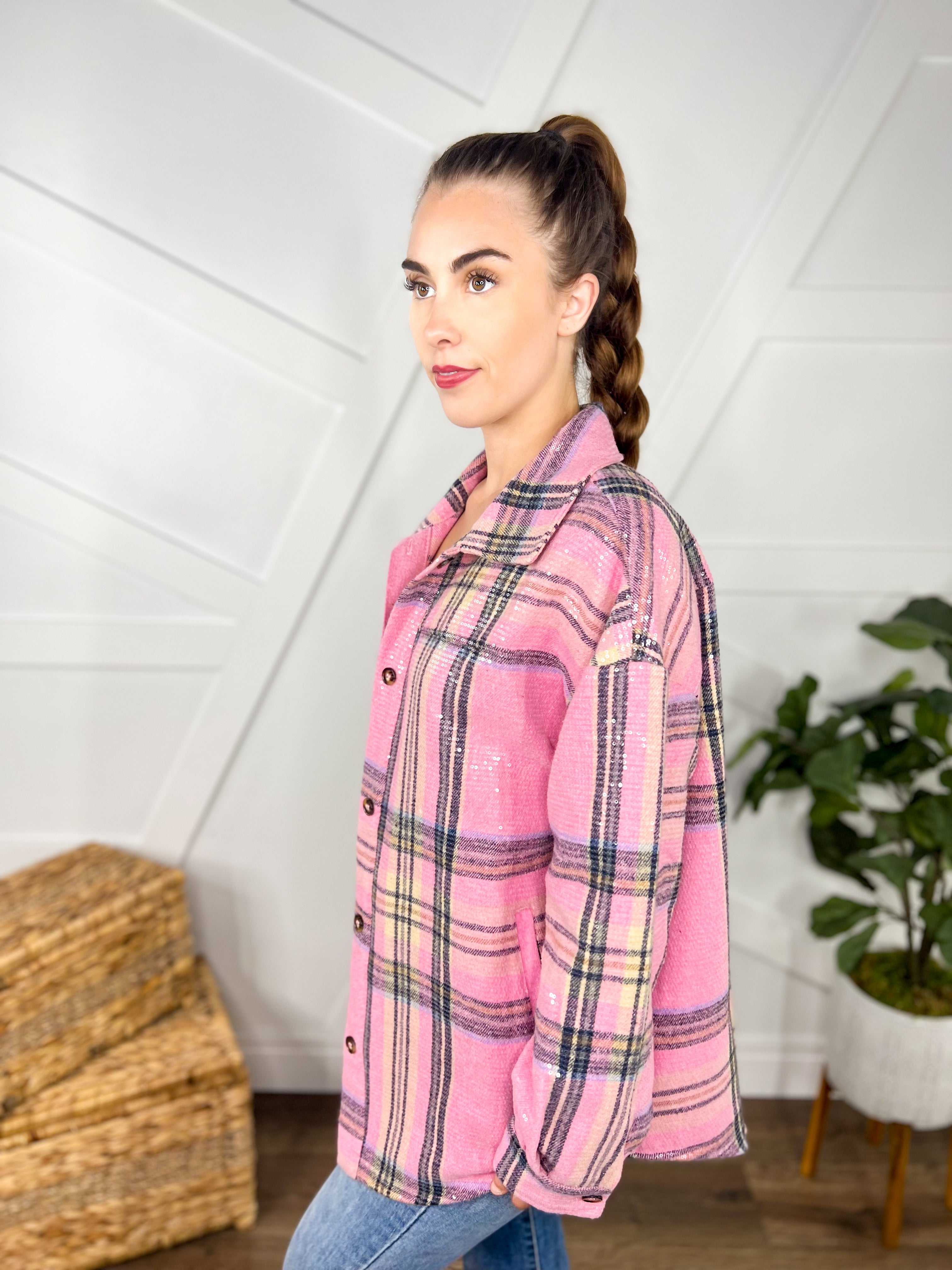 It Girl Plaid Shacket-200 Jackets/Shackets-Bibi-Heathered Boho Boutique, Women's Fashion and Accessories in Palmetto, FL