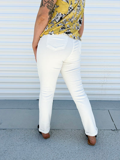 White Out Boyfriend Jeans by Judy Blue