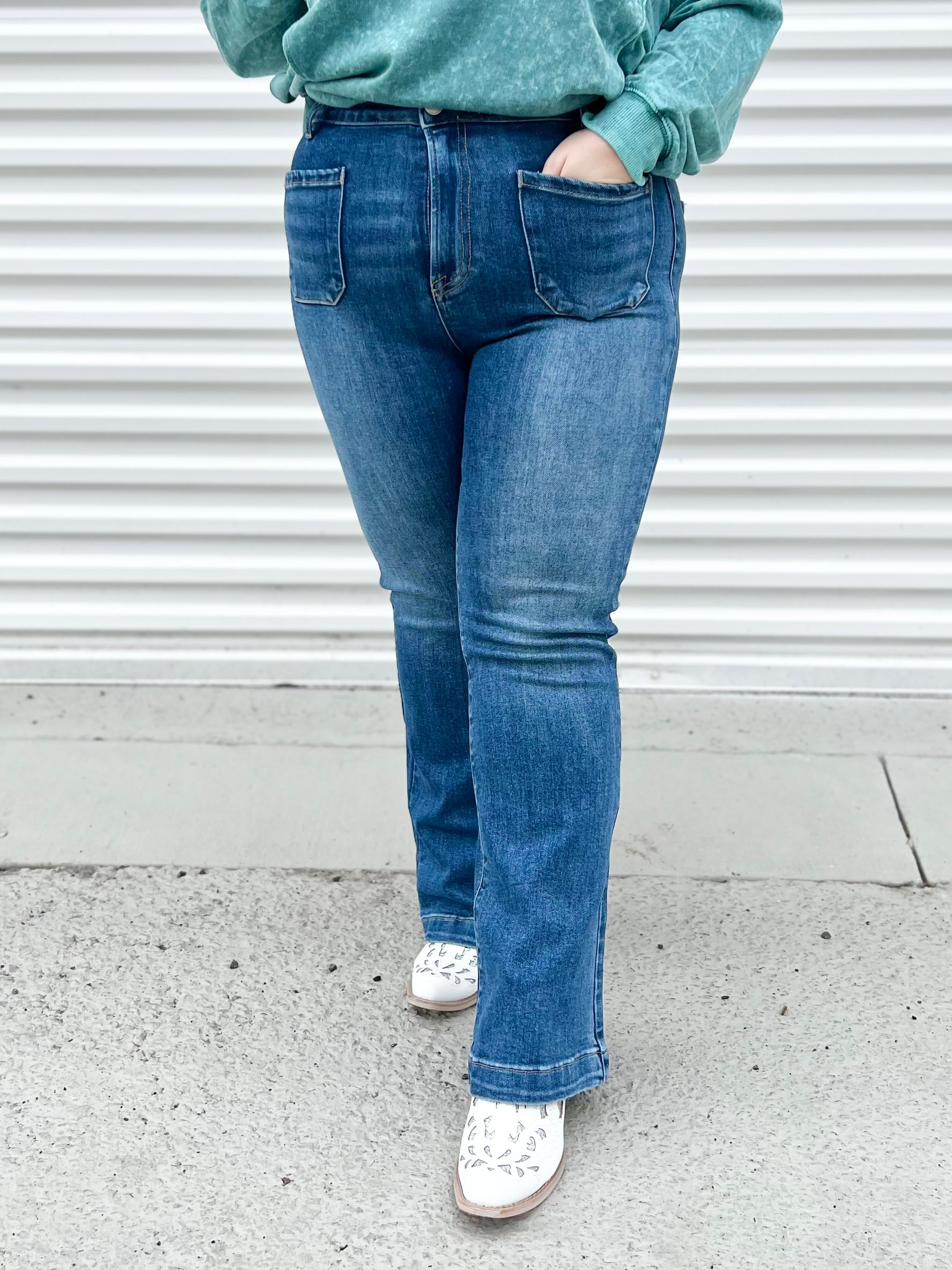 Take on the Day Straight Leg by Risen Jeans-190 Jeans-Risen Jeans-Heathered Boho Boutique, Women's Fashion and Accessories in Palmetto, FL