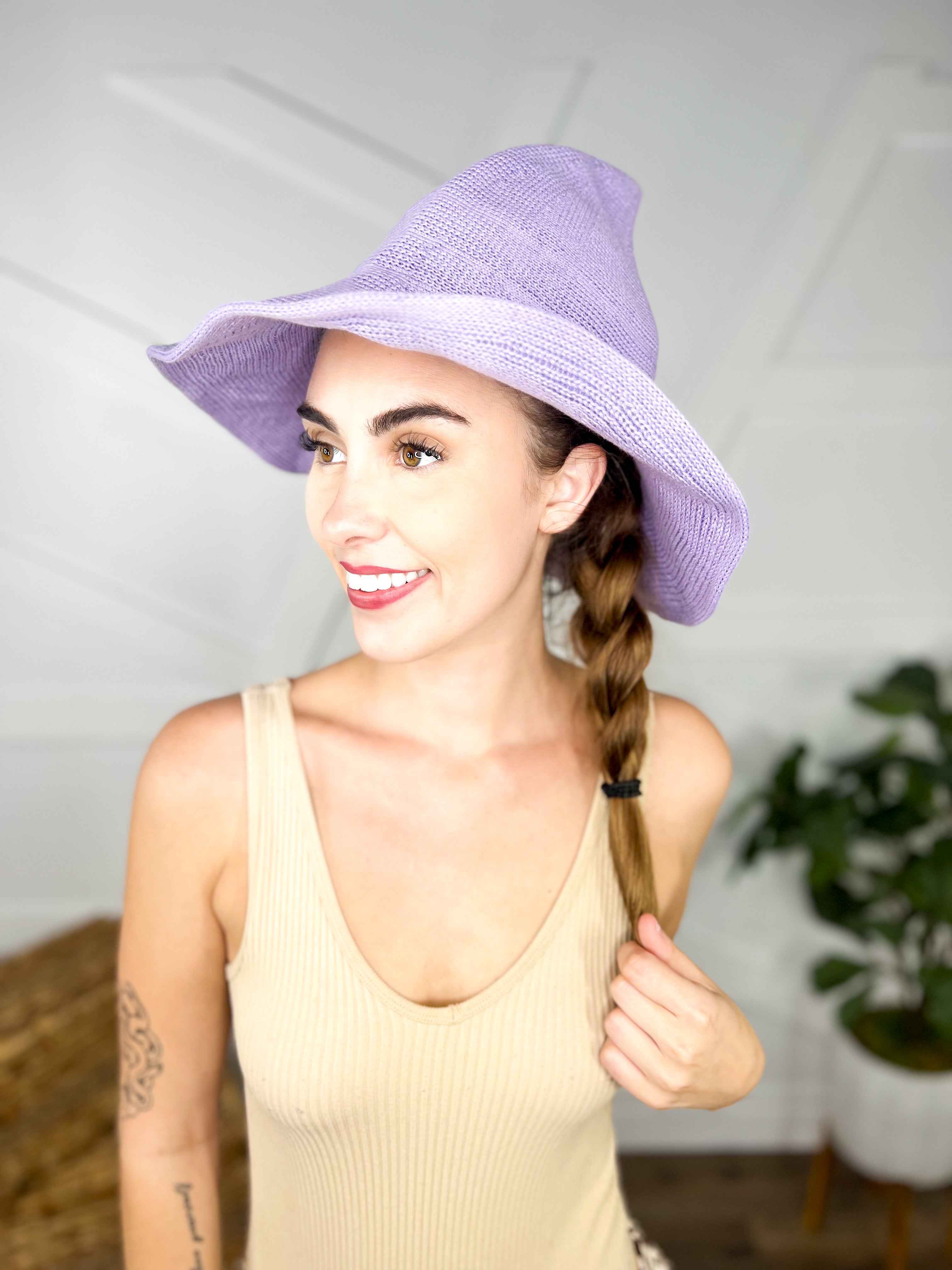 RESTOCK: Women Spire Knitted Cap For Halloween Party-330 Headwear-Accity-Heathered Boho Boutique, Women's Fashion and Accessories in Palmetto, FL