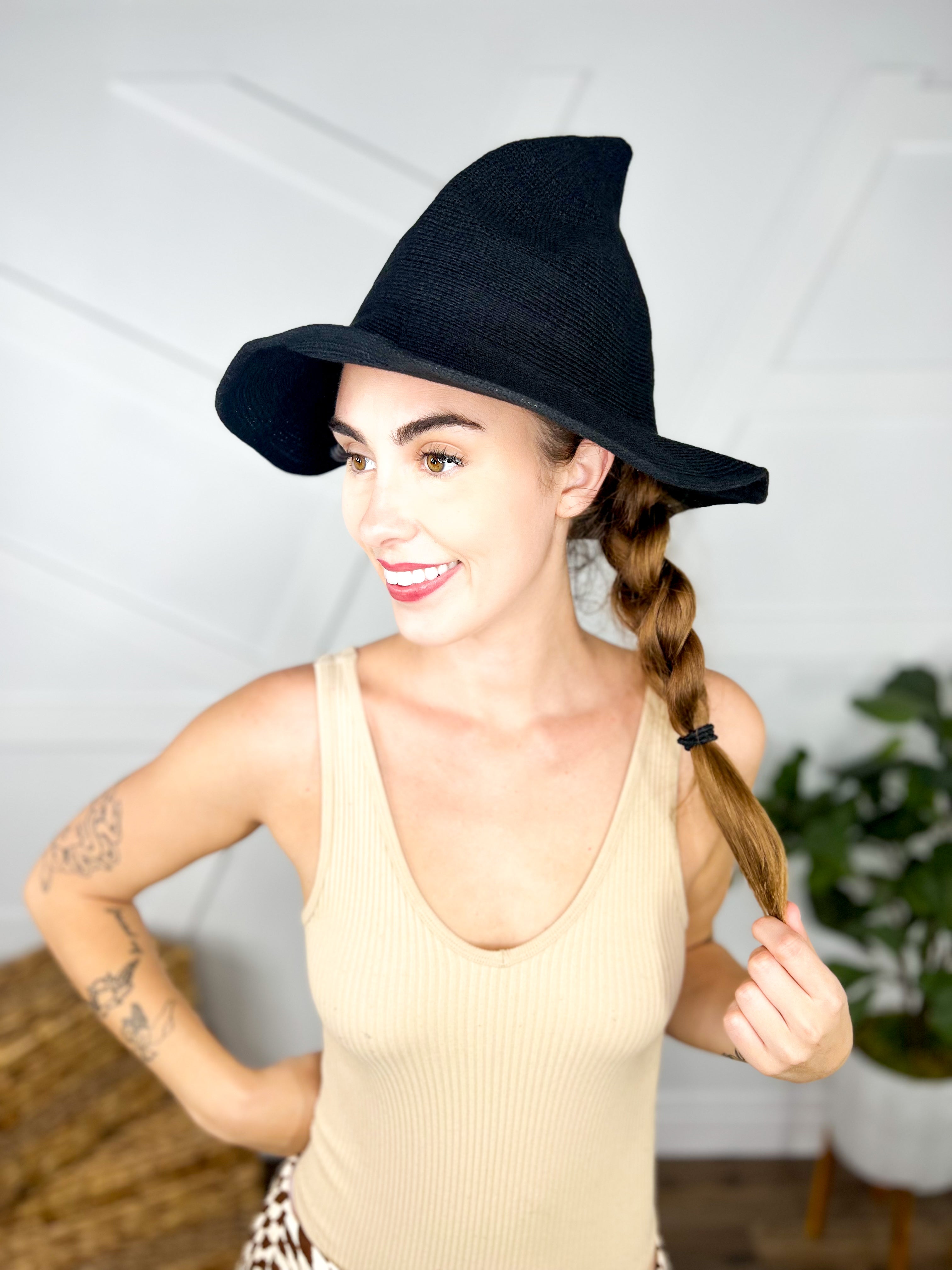 RESTOCK: Women Spire Knitted Cap For Halloween Party-330 Headwear-Accity-Heathered Boho Boutique, Women's Fashion and Accessories in Palmetto, FL