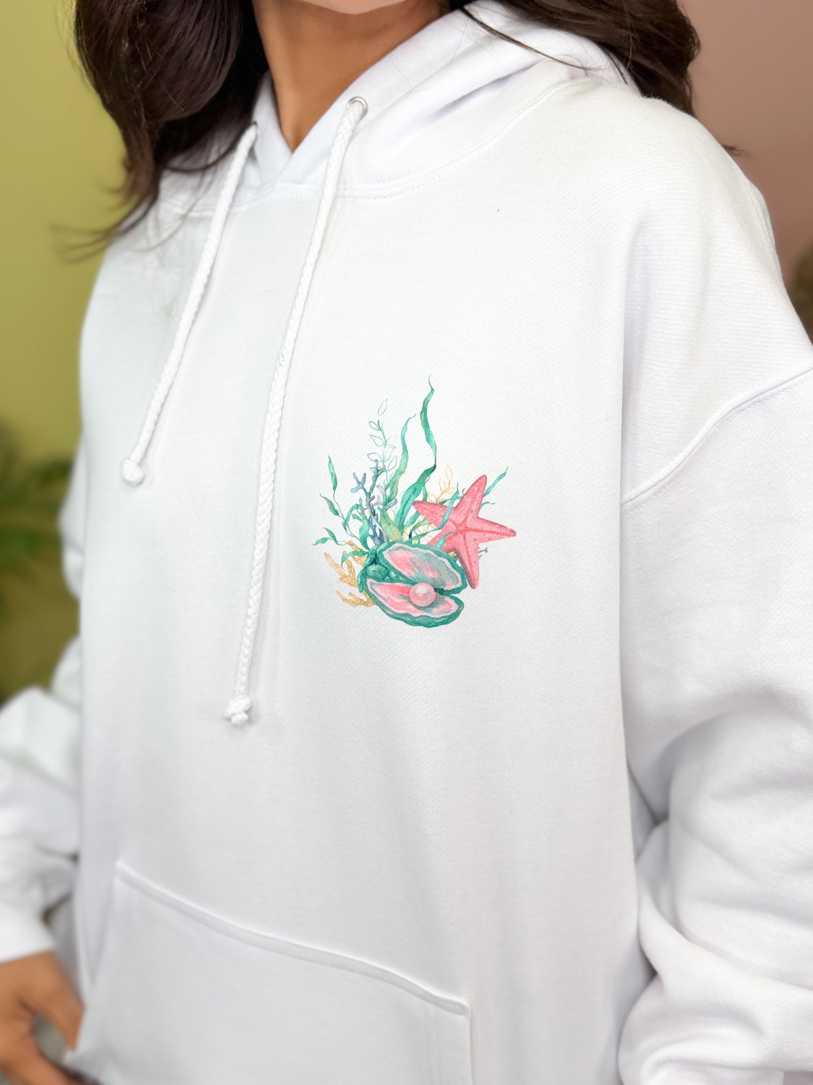 Beach Vacay Graphic Hooded Sweatshirt-130 Graphic Tees-Heathered Boho-Heathered Boho Boutique, Women's Fashion and Accessories in Palmetto, FL