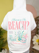 Beach Vacay Graphic Hooded Sweatshirt-130 Graphic Tees-Heathered Boho-Heathered Boho Boutique, Women's Fashion and Accessories in Palmetto, FL