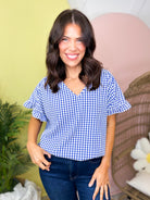 Picnic Date Ruffle Top-110 SHORT SLEEVE TOP-HEIMISH-Heathered Boho Boutique, Women's Fashion and Accessories in Palmetto, FL