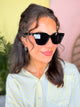 Gold Accent Bold Square Frame Sunglasses-340 Other Accessories-Fame Accessories-Heathered Boho Boutique, Women's Fashion and Accessories in Palmetto, FL
