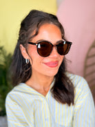 Round Retro Tortoise Frame Sunglasses-340 Other Accessories-Fame Accessories-Heathered Boho Boutique, Women's Fashion and Accessories in Palmetto, FL
