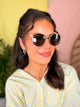 Round Retro Tortoise Frame Sunglasses-340 Other Accessories-Fame Accessories-Heathered Boho Boutique, Women's Fashion and Accessories in Palmetto, FL