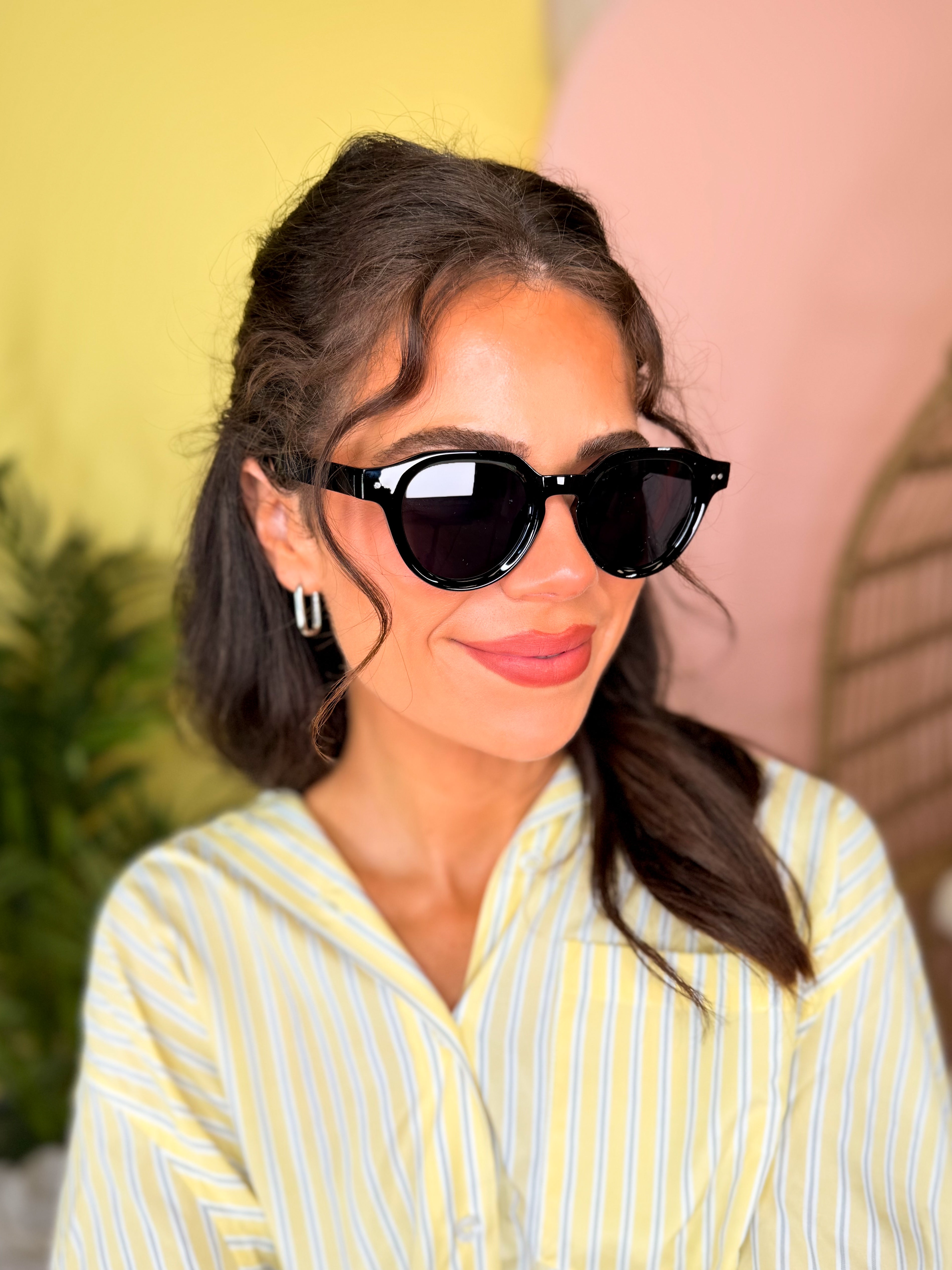 Round Double Bridge Sunglasses-340 Other Accessories-Fame Accessories-Heathered Boho Boutique, Women's Fashion and Accessories in Palmetto, FL