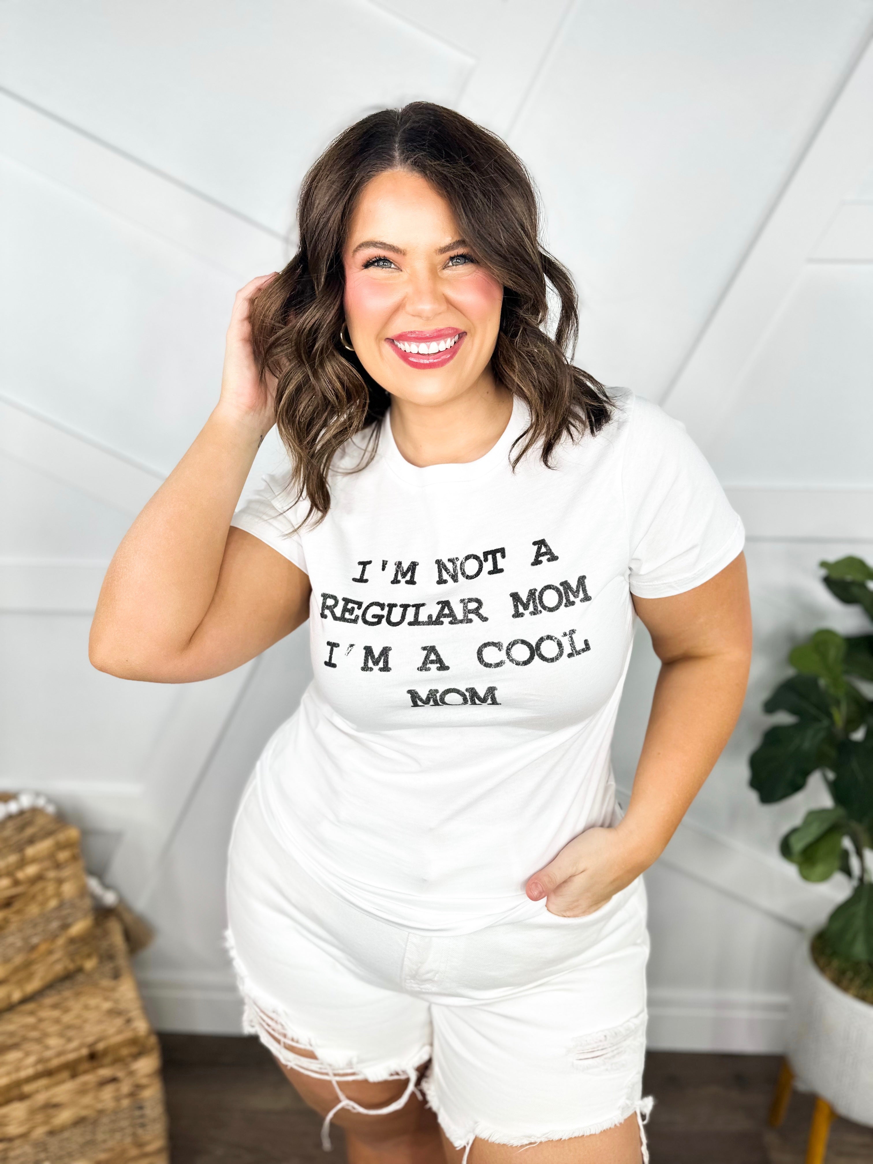 I'm a Cool Mom Graphic Tee-130 Graphic Tees-Prince Peter-Heathered Boho Boutique, Women's Fashion and Accessories in Palmetto, FL