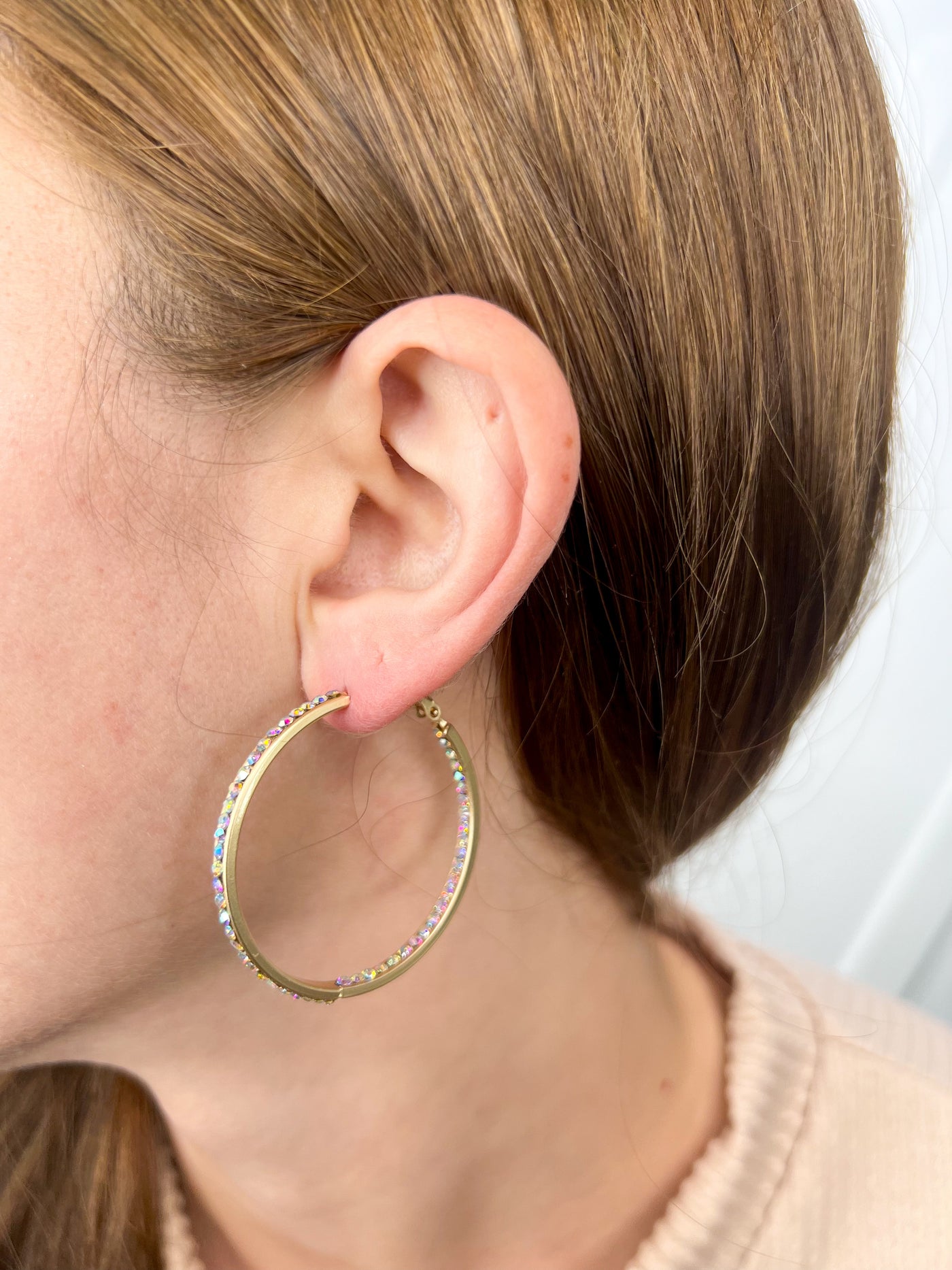 50MM Inside Out Crystal Hoops